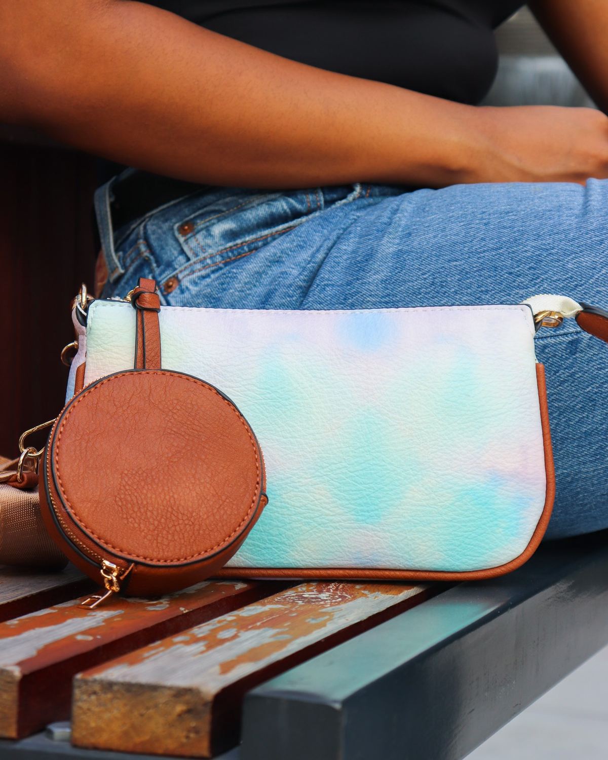 The Marina crossbody bag by The Bag Depot with a removable strap.
