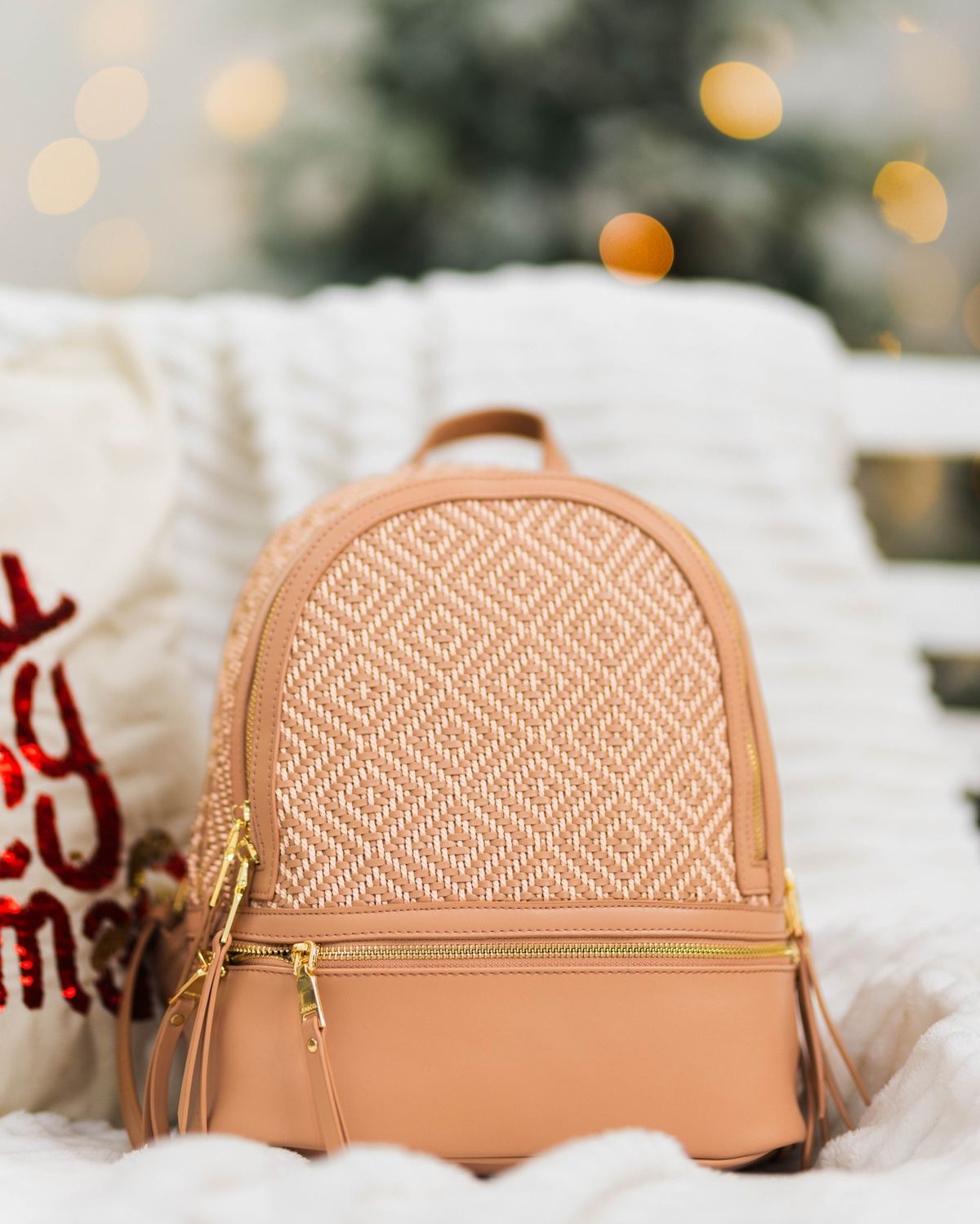 The Zahava, a mini knapsack by The Bag Depot with a bottom compartment.